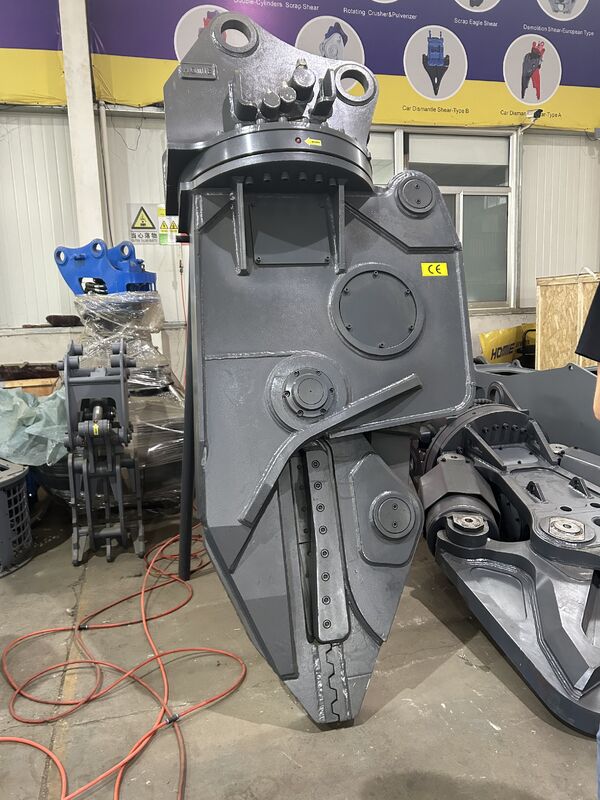 Fabrica personalizar excavadora de trabajo pesado escombros hidráulicos de metal de corte de automóviles antiguos de corte de buques de corte de hojas afiladas 360 ° rotación de barras de acero de tuberías de corte